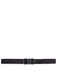 Adjustable Suede Gancini Belt