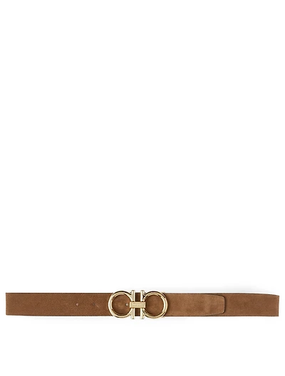Adjustable Suede Gancini Belt