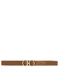 Adjustable Suede Gancini Belt