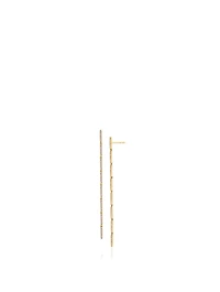 14K Gold Multi Bar Drop Earrings With Diamonds