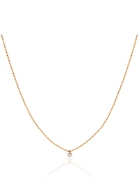 14K Gold Bezel Necklace With Diamond