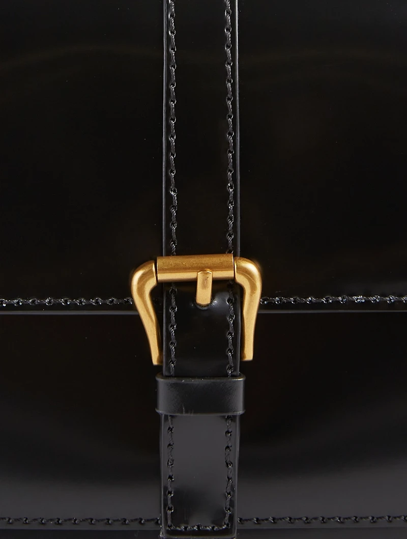 Miranda Semi Patent Leather Shoulder Bag