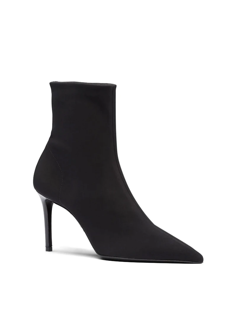 Technical Fabric Heeled Ankle Boots