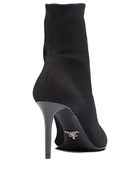 Technical Fabric Heeled Ankle Boots