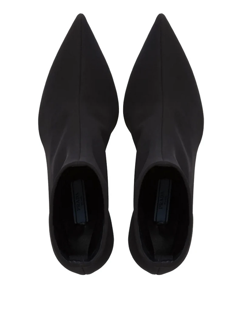 Technical Fabric Heeled Ankle Boots