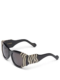 Paris Cat Eye Sunglasses With Crystals