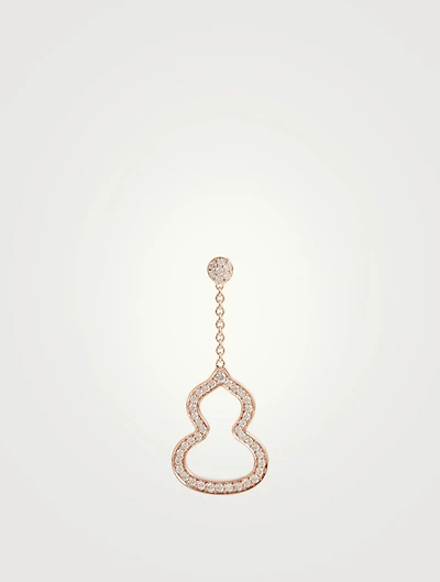 Small Wulu 18K Rose Gold Drop Earring With Diamonds