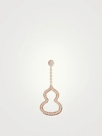 Small Wulu 18K Rose Gold Drop Earring With Diamonds