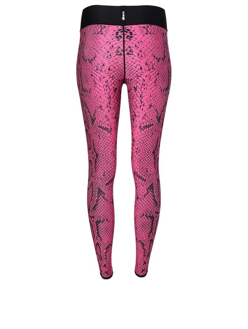 High-Waisted Leggings Python Print