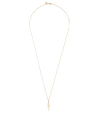 14K Gold Pure Lightning Bolt Necklace