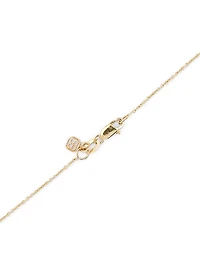 14K Gold Pure Lightning Bolt Necklace