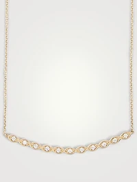 14K Gold Evil Eye Necklace With Diamonds