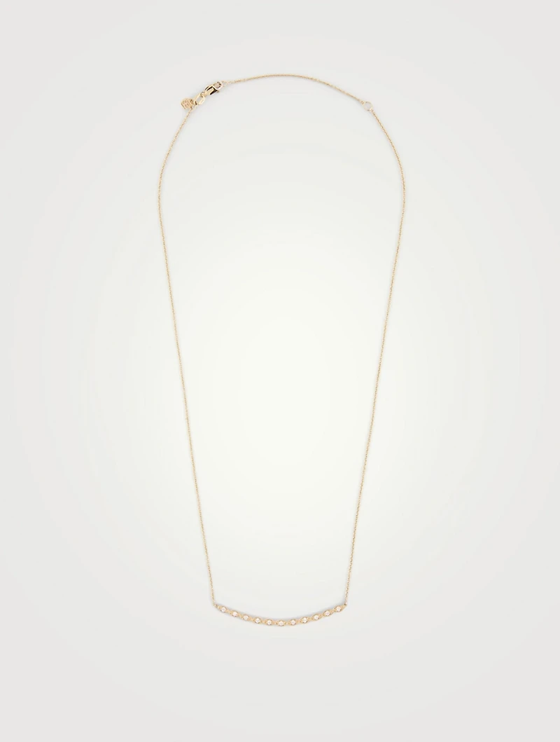 14K Gold Evil Eye Necklace With Diamonds