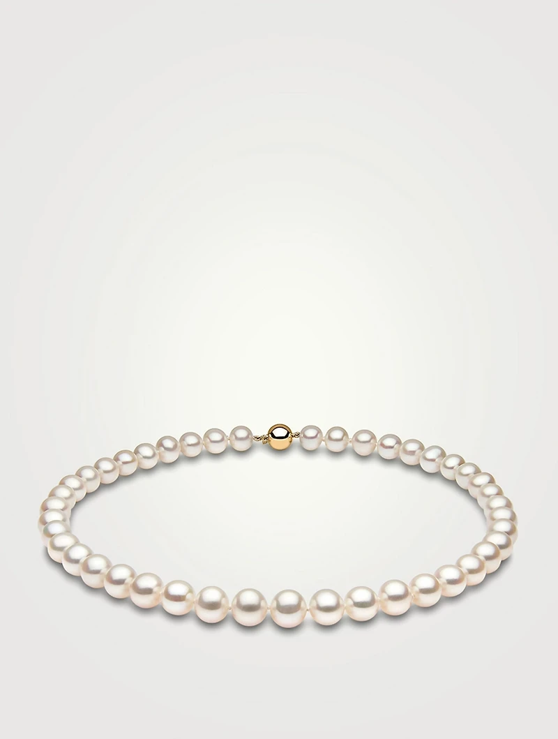 18K White Gold Pearl Necklace