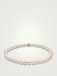 18K White Gold Pearl Necklace