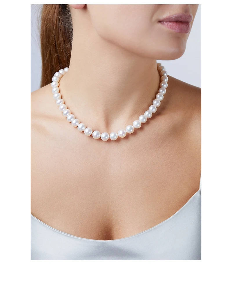 18K White Gold Pearl Necklace
