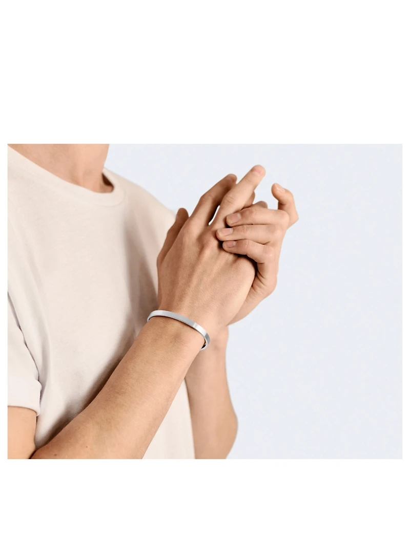 15g Brushed Sterling Silver Ribbon Bracelet
