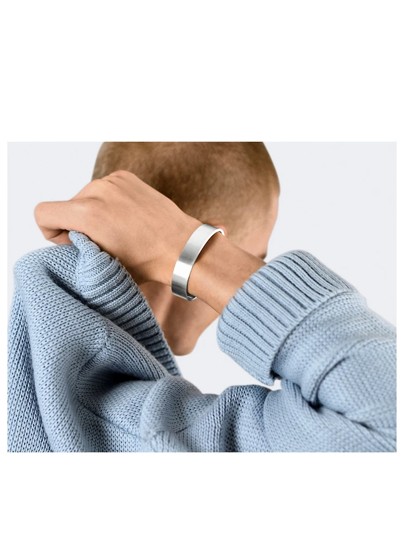 41g Brushed Sterling Silver Ribbon Bracelet
