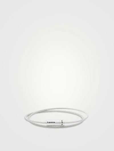 9g Brushed Sterling Silver Double Cable Bracelet