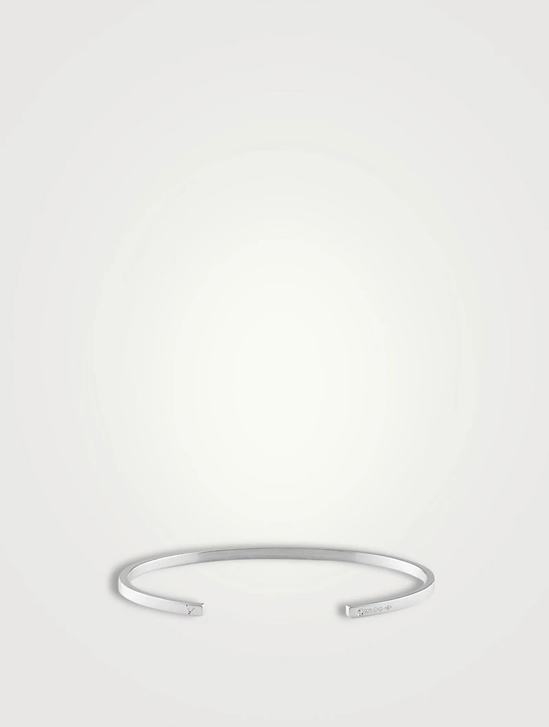 7g Polished Sterling Silver Ribbon Bracelet