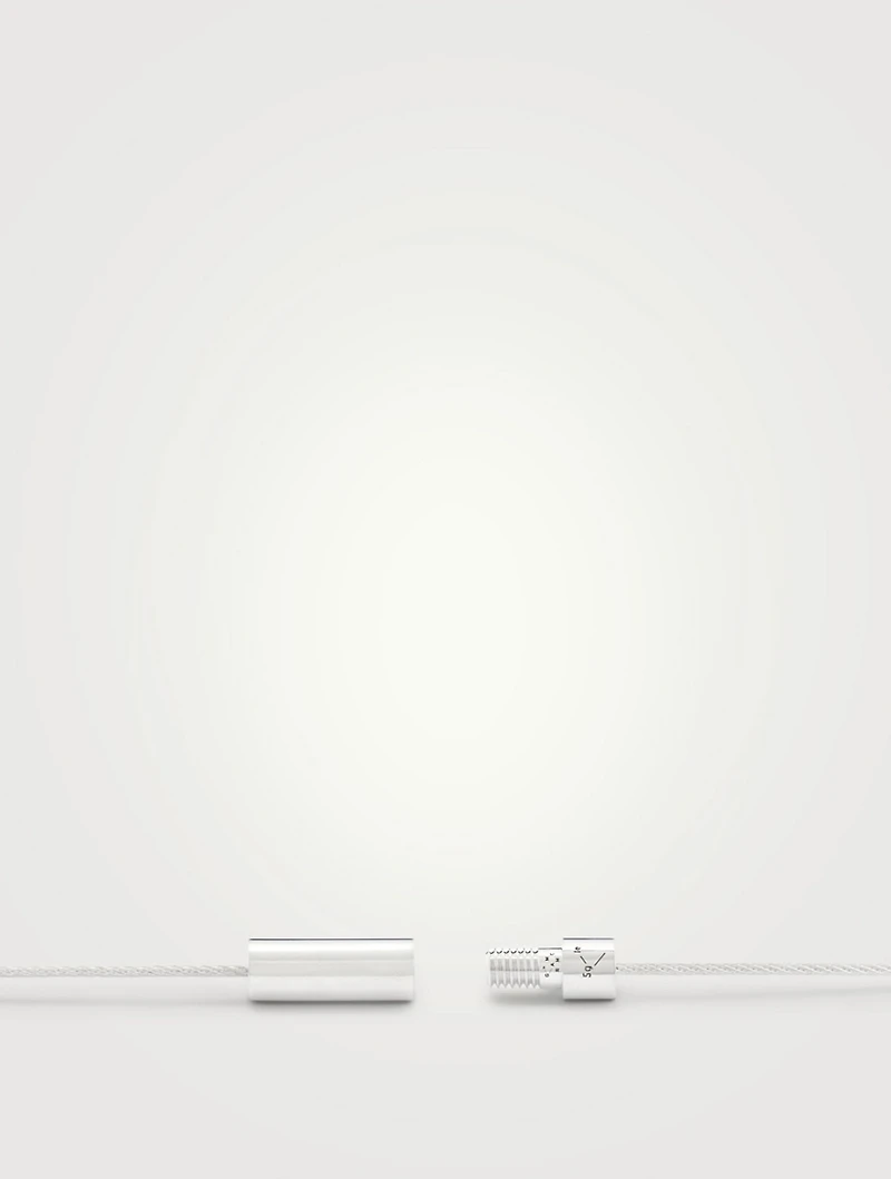 5g Polished Sterling Silver Cable Bracelet
