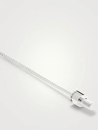 5g Polished Sterling Silver Cable Bracelet