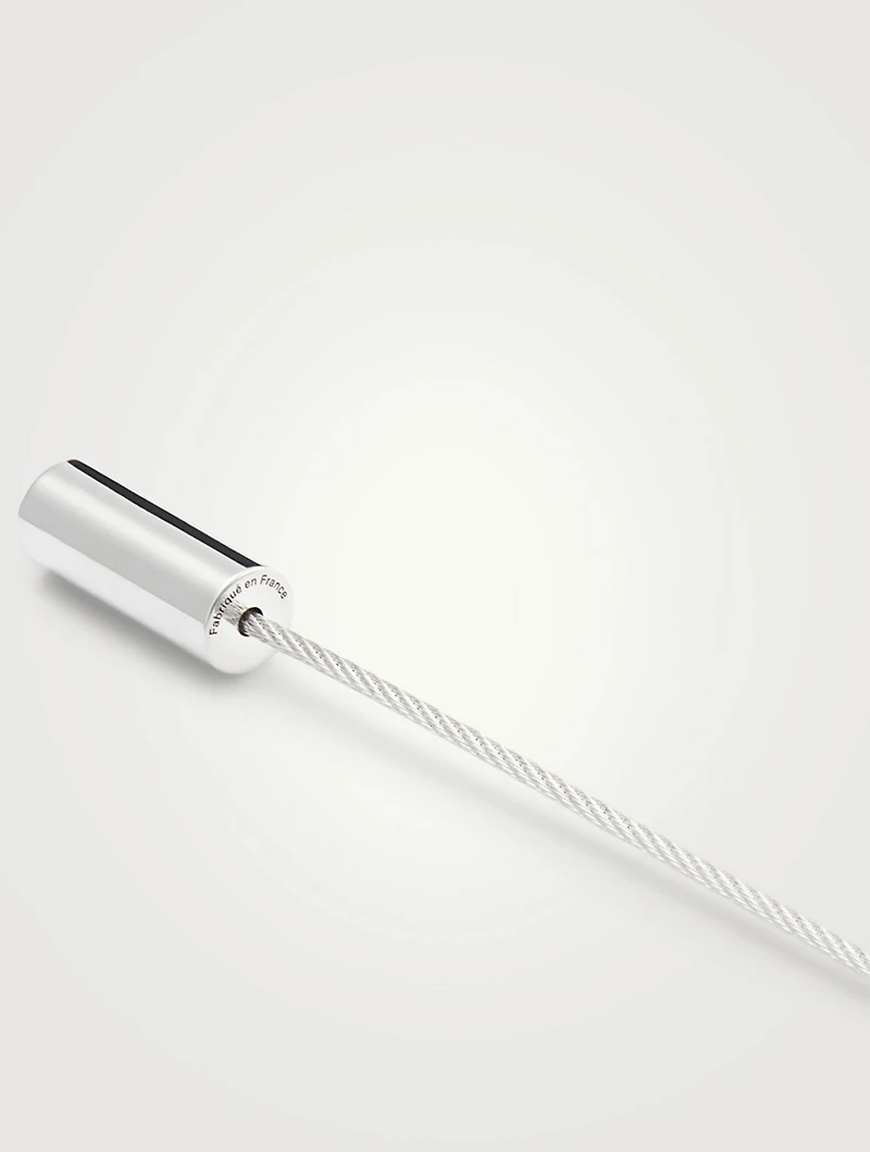 5g Polished Sterling Silver Cable Bracelet
