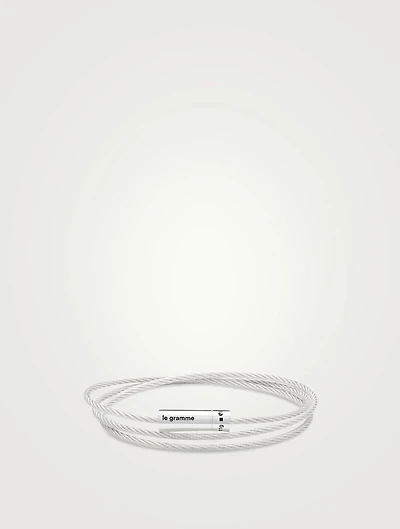 11g Polished Sterling Silver Triple Cable Bracelet
