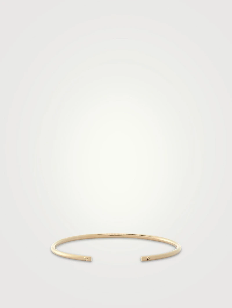 9g Brushed 18K Gold Bangle Bracelet