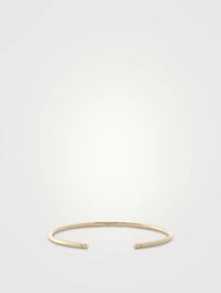 9g Brushed 18K Gold Bangle Bracelet