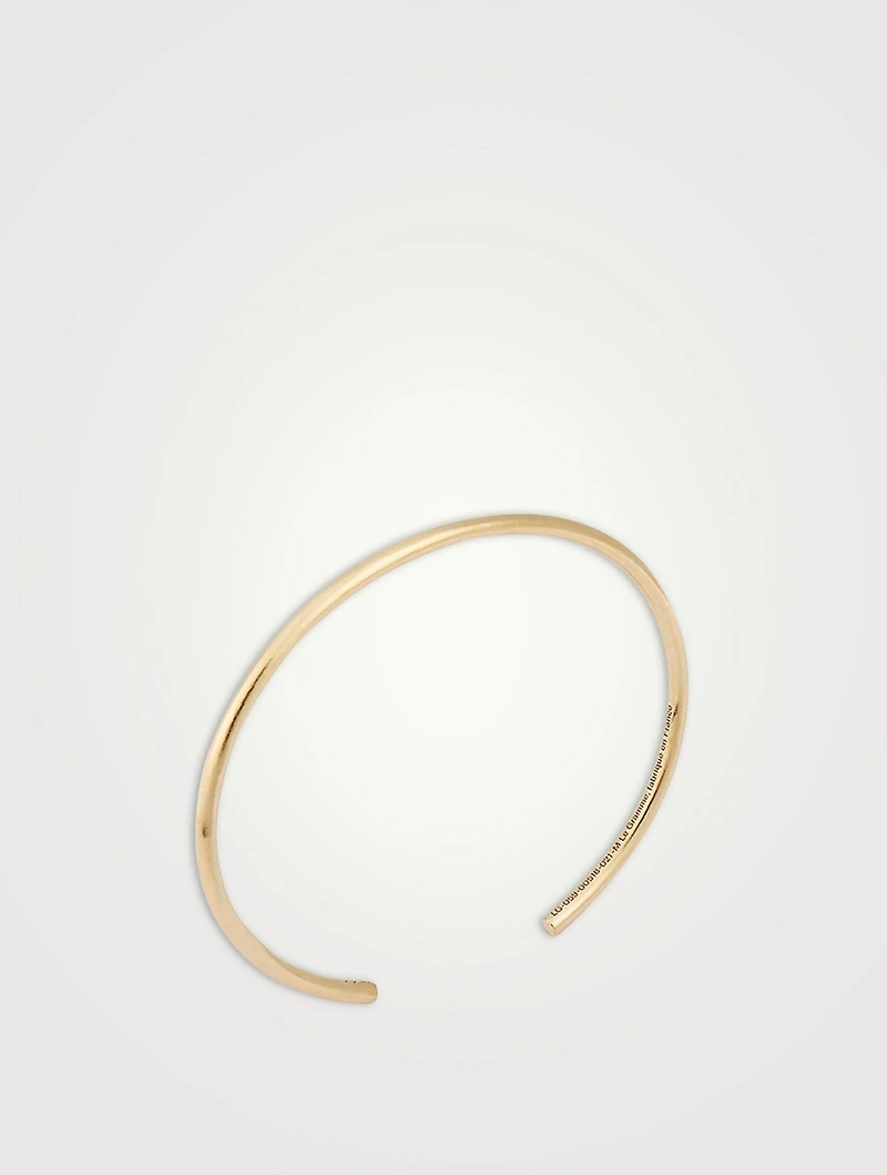 9g Brushed 18K Gold Bangle Bracelet