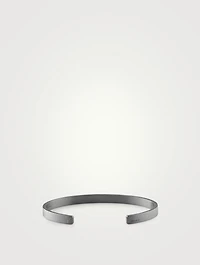 15g Brushed Black Sterling Silver Ribbon Bracelet