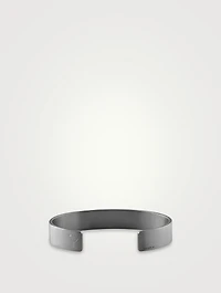 33g Brushed Black Sterling Silver Ribbon Cuff Bracelet