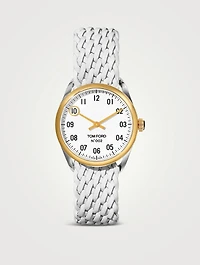 No. 002 Medium Polished Stainless Steel And 18K Gold Watch Case, 34mm