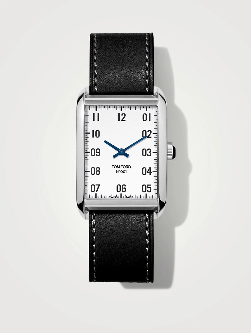 No. 001 Large Polished Stainless Steel Watch Case, 30mm x 44mm