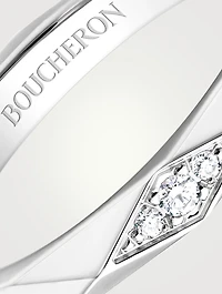 Facette Platinum Wedding Band With Diamonds