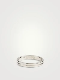 Small Godron Platinum Wedding Band