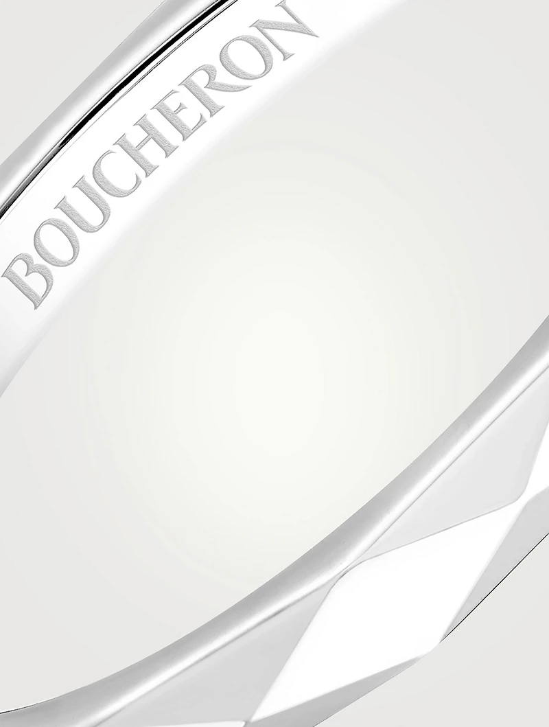 Small Facette Platinum Wedding Band