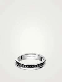 Black Edition Quatre White Gold Wedding Band With PVD