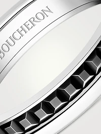 Black Edition Quatre White Gold Wedding Band With PVD