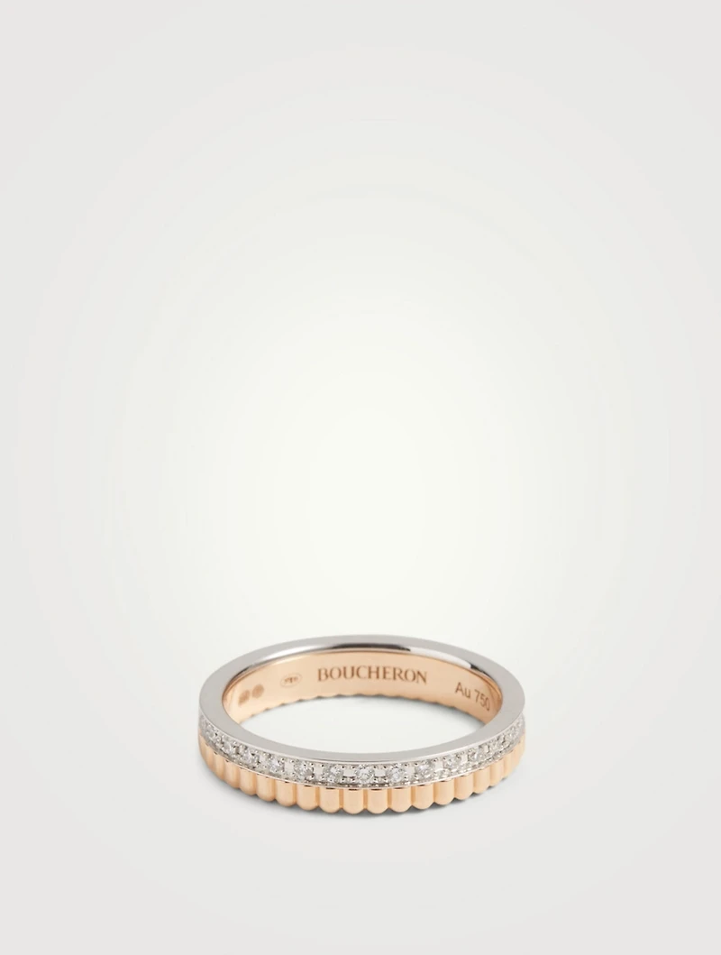 Radiant Edition Quatre Rose Gold Wedding Band With Diamonds