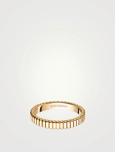Grosgrain Gold Wedding Band