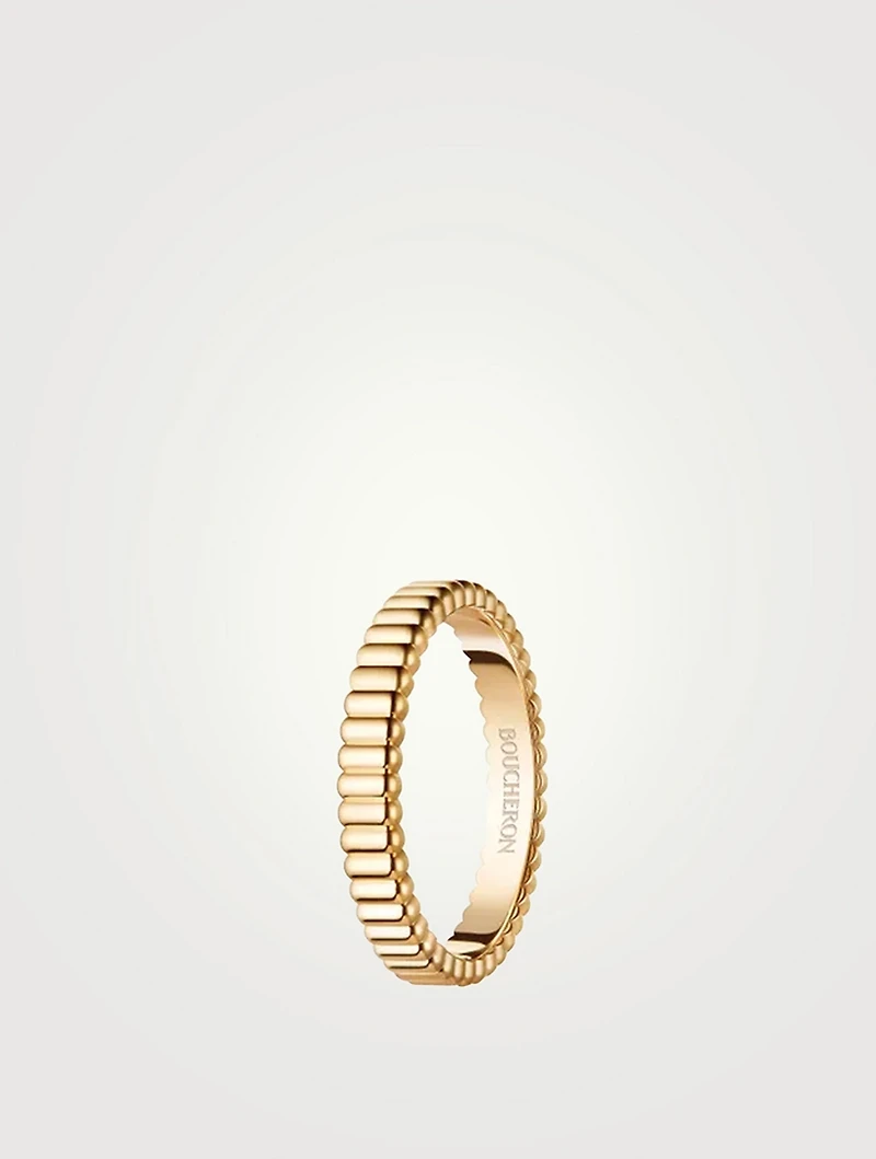 Grosgrain Gold Wedding Band