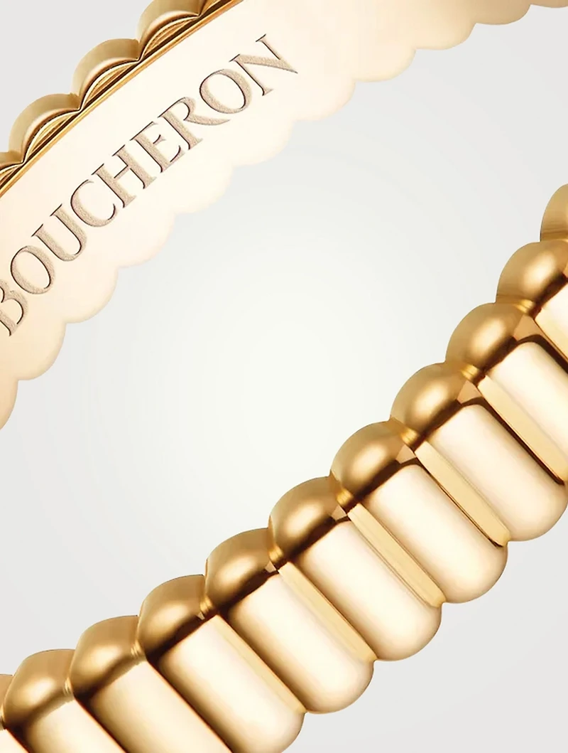 Grosgrain Gold Wedding Band