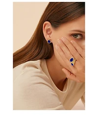 Serpent Bohème Gold Earrings With Lapis Lazuli