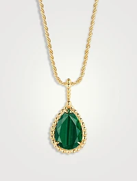 Serpent Bohème Gold Necklace With Malachite