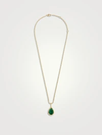 Serpent Bohème Gold Necklace With Malachite