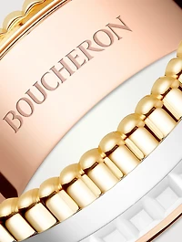 Small White Edition Quatre Gold Ring With Ceramic