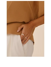 Small White Edition Quatre Gold Ring With Ceramic