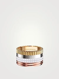 Large White Edition Quatre Gold Ring With Ceramic